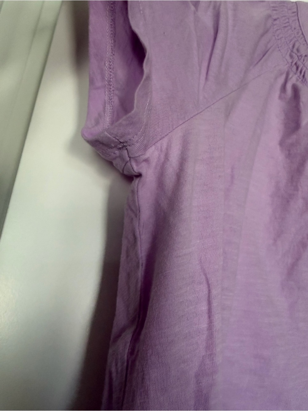 Lilly Pulitzer Purple Iris short sleeve Essie top size M - Picture 3 of 10